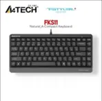 A4TEACH FK11  Compact Keyboard -  Multimedia Hot Keys Access - Spill Proof - Laser Inscribed Round-Square Keys 