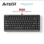 A4TEACH FK11  Compact Keyboard -  Multimedia Hot Keys Access - Spill Proof - Laser Inscribed Round-Square Keys 