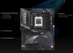 GIGABYTE X870 AORUS ELITE WIFI7 AM5 LGA 1718, ATX, DDR5, 4x M.2, PCIe 5.0, USB4, Wi-Fi 7, 2.5GbE LAN, EZ-Latch ; Supports AMD Ryzen™ 9000 / 8000 / 7000 Series Processors - Image 3