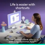 Logitech POP Bluetooth Wireless Mouse with Emoji Customizable Button - SilentTouch Clicks- Connect up to 3 devices - 10 meters Wireless Range -  SmartWheel Scrolling -  Compatible with Windows®, macOS, ChromeOS™,  iPadOS, Microsoft Surface | LILAC - Image 4