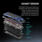 GAMDIAS Hermes E7 Wired 75% RGB Gasket Mechanical Keyboard With Red Switches, PBT Keycaps, Hot-Swap Support, Volume Knob, Anti-Ghosting, And N-Key Rollover, USB-A to Type-C Wired | ROYAL BLUE & GRAPHITE - Image 5