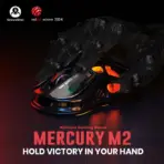 GravaStar Mercury M2 Gaming Mouse -MMO Gaming with 26,000 DPI Optical Sensor -78g Lightweight Hollowed-Out Design -5 Programmable Buttons -5 Dynamic Lightsync RGB Modes -Stealth Black - Image 2