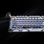 GravaStar Mercury K1 Pro Interstellar 75% Tri-Mode Connectivity Mechanical Keyboard With Gasket Mount,  x Kailh Speedy Mint Linear Switches, Dual RGB, PBT Keycaps, 8000mAh Battery,  Aluminum Alloy Exoskeleton, for Windows / macOS | Silver Edition - Image 11