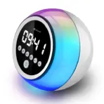 KISONLI Q6C Bluetooth RGB Speaker & Alarm Clock – LCD Display, 1200mAh Battery, 5W Output, Wireless, Colorful Night Light, Portable Audio for Home, Office & Travel - Image 2