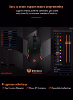 MEETION POSEIDON G3360 PRO 12000 DPI Wired Gaming Mouse | RGB Backlit, Ergonomic Design, 6 Buttons, Optical Sensor, USB, High Precision, Black – For FPS, MOBA & eSports - Image 10