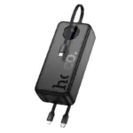 HOCO J132B 30000mAh Power Bank With 22.5W Fast Charging, Built-in Cables, PD 20W, LED Display & Multi-Layer Safety Protection