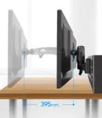 NB D20 Monitor Wall Mount Arm – 17"–27" Display Support, 360° Rotation, Tilt +35°/-50°, 2–7kg Load, Partition Wall Gas Strut Monitor Mount , VESA 75/100mm, Cable Management, Aluminum Steel Build - Image 4