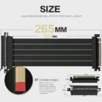 ASIAHORSE PCIe 4.0 90° 20cm Soft Cable – Black Flexible GPU Riser, High-Speed PCI Express Gen4, Durable Design for Vertical or Compact PC Builds - Image 5