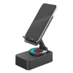 KISONLI M2 3-in-1 Wireless Bluetooth Speaker with 2000mAh Power Bank & 360° Phone Holder – Portable, 3W Audio, USB Charging, ABS Body, Black - Image 4