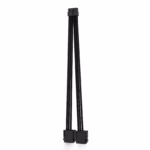 ASIAHORSE 18AWG 12 to (8+8) Pin GPU Extension Cable – 30cm Black, Premium Sleeved, High-Durability Phosphor Bronze Terminals, PCIe Power for High-End GPUs