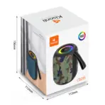 KISONLI Q26 RGB Bluetooth Speaker – 10W Output, 1200mAh Battery, BT 5.3+EDR, TWS, USB/TF/FM/U-Disk Support, RGB LED, Portable ABS Speaker for Outdoor, PC, Phone - Image 3