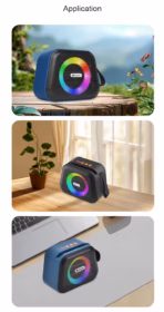 Kisonli S10 BT RGB Speaker: 5W Output Power, 1200mAh Battery, Mobile Phone Holder Design, RGB Lights, Bluetooth Connectivity, 2-5 Hours Playtime, Ideal for Music, Calls, and Entertainment. - Image 3