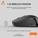 Jeqang JW-7100 Wireless Eng./Ara. Keyboard & Mouse – 2.4GHz Connection, Plug & Play, Concave Keys, 1 USB Receiver, Full System Compatibility, Ergonomic & Durable Design - Image 4
