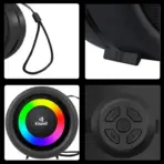 KISONLI S16 RGB Bluetooth Speaker – Wireless 5W Output, 500mAh Battery, BT 5.0, Type-C Charging, RGB LED, Compact Portable Music Speaker for PC, Mobile, Outdoor Use - Image 6