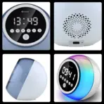 KISONLI Q6C Bluetooth RGB Speaker & Alarm Clock – LCD Display, 1200mAh Battery, 5W Output, Wireless, Colorful Night Light, Portable Audio for Home, Office & Travel - Image 4