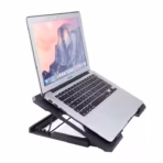 S100 Laptop Cooler – Silent 140mm RGB Fan, 9"-17" Support, Dual USB Ports, 4-Level Height Adjustment, Slim Design, 37×27.5×2.7cm, Plastic & Metal - Image 6