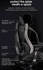 APEX SEAT EisenHart  Gaming Chair With 5D Chrome Armrests, Weight-Activated Recline, Customizable Multi-Tilt & Height , PU Casters, Matte Aluminum Base, Cashmere Leather Finish , 180KG Weight Capacity | Black with Indigo Accents  - Image 6