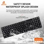 Jeqang JW-7100 Wireless Eng./Ara. Keyboard & Mouse – 2.4GHz Connection, Plug & Play, Concave Keys, 1 USB Receiver, Full System Compatibility, Ergonomic & Durable Design - Image 5
