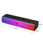 KISONLI I-630 RGB Bluetooth USB Gaming Speakers – Dual 3W Drivers, 10W Max Output, 2.0 Channel, PC/Laptop/Desktop Compatible, USB-Powered, RGB Light, Black - Image 5
