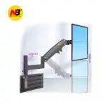 NB D21 Monitor Wall Mount Arm – 22"–35" Screen Support, 9kg Load, 360° Rotation, ±180° Swivel, +85°/-30° Tilt, VESA 75/100mm, Retractable 530mm, ABS & Aluminum Build , Cable Management - Image 2
