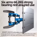 NB P65 Cantilever TV Wall Mount ; Fits 55″–85″ Flat Panels ; Full Motion Tilt +8°/-5°, Swivel 180°, Rotation ±4°, Max Load 68.2 kg, Max Extension 500 mm, Powder-Coated Steel - Image 5