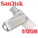 SanDisk Ultra Dual Drive Luxe 512GB USB 3.2 OTG Flash Drive – 400MB/s Speed, Dual USB-C & A, All-Metal Swivel, iPhone 15 Ready, Automatic Backup, Compact & Portable