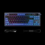 GAMDIAS Hermes E7 Wired 75% RGB Gasket Mechanical Keyboard With Red Switches, PBT Keycaps, Hot-Swap Support, Volume Knob, Anti-Ghosting, And N-Key Rollover, USB-A to Type-C Wired | ROYAL BLUE & GRAPHITE - Image 7