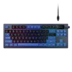 GAMDIAS Hermes E7 Wired 75% RGB Gasket Mechanical Keyboard With Red Switches, PBT Keycaps, Hot-Swap Support, Volume Knob, Anti-Ghosting, And N-Key Rollover, USB-A to Type-C Wired | ROYAL BLUE & GRAPHITE - Image 8