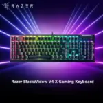 Razer BlackWidow V4 X Gaming Keyboard Razer Green Mechanical Switches Clicky Full Size RGB Backlight 6 Macro Keys Media Roller Aluminum Top Case Durable Keycaps