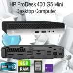 HP ProDesk 400 G5 Desktop Mini : Intel® Core™ i3-9100T | 8GB DDR4 RAM ; 256 NVMe SSD | UHD 630 Integrated Graphics | Windows 10  | Wifi , Bluetooth | 8BF13UP#ABA BLACK - USED