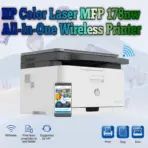 HP Color Laser MFP 178nw All-In-One Wireless Laser Printer With 18/4 PPM Speed, 600x600 DPI Quality, Wi-Fi Direct, Ethernet, Mobile Printing, 128MB Memory, Flatbed Scanner | (4ZB96A) 