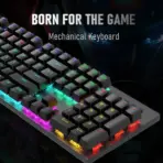 HP GK100F Mechanical Wired RGB Keyboard, Blue Switch, Adjustable 6 Keys & 104 Keys Anti-Ghosting, Suspended Key Caps, High Compatibility | Black ; GK100F - Image 9