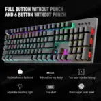 HP GK100F Mechanical Wired RGB Keyboard, Blue Switch, Adjustable 6 Keys & 104 Keys Anti-Ghosting, Suspended Key Caps, High Compatibility | Black ; GK100F - Image 2