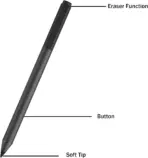 HP Tilt Pen with Eraser Function ;  Stylus Pen for HP Touch Screen Monitors & Tablets ; Tilt Detection, Bluetooth Pairing ; Sketching , Drawing or Taking Notes | 929863-001 Graphite Grey - Image 2