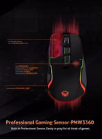 MEETION POSEIDON G3360 PRO 12000 DPI Wired Gaming Mouse | RGB Backlit, Ergonomic Design, 6 Buttons, Optical Sensor, USB, High Precision, Black – For FPS, MOBA & eSports - Image 11