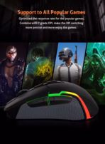 MEETION POSEIDON G3360 PRO 12000 DPI Wired Gaming Mouse | RGB Backlit, Ergonomic Design, 6 Buttons, Optical Sensor, USB, High Precision, Black – For FPS, MOBA & eSports - Image 12
