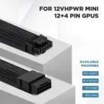 ASIAHORSE PCIe 5.0 16AWG GPU Extension Cable (12+4 Pin) – 1-End 180° Black, 300mm, Alloy Copper Gold-Plated Terminals, Compatible with RTX 3090Ti, 40 & 50 Series - Image 3