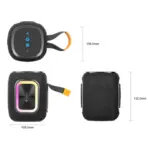 KISONLI Q25 RGB Bluetooth Speaker – 12W Output, 1800mAh Battery, TWS Support, BT 5.3, USB/TF/FM, RGB Light, Full-Range Audio, Portable for Home, Party, Outdoor - Image 4