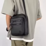 EXP037 SLING BAG: Water-Resistant, USB Charging Port, Anti-Theft Design, Multi-Compartment, Ergonomic Strap – Ideal for Travel, Outdoor, and Daily Commute | BLACK - Image 3