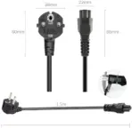 EU European Power Cord Euro EU Plug C5 Cloverleaf Power Supply Lead Cable 1.5m 5ft for Notebook Laptop PC Computer AC Adapters - Image 5