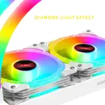 AOSOR COOLMOON AS240 240mm ARGB Liquid CPU Cooler With Diamond Fans Glowing Tubes Pure Copper Base PWM Control And Intel AMD Socket Support | WHITE ~ AOSOR AS240-X - Image 18