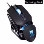 T-WOLF ROBOCOP G530 Wired Gaming Mouse | 6400 DPI | RGB Backlight | 7 Buttons | Custom Weight Design | Ergonomic Grip | USB | Tech Black - Image 2