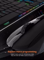 MEETION POSEIDON G3360 PRO 12000 DPI Wired Gaming Mouse | RGB Backlit, Ergonomic Design, 6 Buttons, Optical Sensor, USB, High Precision, Black – For FPS, MOBA & eSports - Image 6