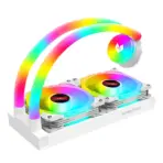 AOSOR COOLMOON AS240 240mm ARGB Liquid CPU Cooler With Diamond Fans Glowing Tubes Pure Copper Base PWM Control And Intel AMD Socket Support | WHITE ~ AOSOR AS240-X - Image 19
