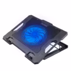 S100 Laptop Cooler – Silent 140mm RGB Fan, 9"-17" Support, Dual USB Ports, 4-Level Height Adjustment, Slim Design, 37×27.5×2.7cm, Plastic & Metal - Image 2