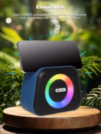 Kisonli S10 BT RGB Speaker: 5W Output Power, 1200mAh Battery, Mobile Phone Holder Design, RGB Lights, Bluetooth Connectivity, 2-5 Hours Playtime, Ideal for Music, Calls, and Entertainment. - Image 5