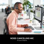 Logitech H340 USB Computer Headset With Digital Stereo Sound, Noise-Canceling Bi-Directional Microphone, Adjustable Lightweight Headband, Plug-And-Play USB-A Connection, for Windows and Mac | BLACK - Image 3