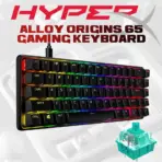 HyperX Alloy Origins 65 Gaming Keyboard – Aqua Tactile Switches, 65% Compact Aluminum Frame, RGB Backlit PBT Keycaps, Detachable USB-C, Anti-Ghosting & NGENUITY Control | BLACK ~ 56R64AA#ABA