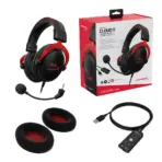HyperX Cloud II - Gaming Headset, 7.1 Surround Sound, Memory Foam Ear Pads, Durable Aluminum Frame, Detachable Microphone, Works with PC, PS5, PS4, Xbox Series X|S, Xbox One – Red - Image 7