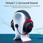 HyperX Cloud II - Gaming Headset, 7.1 Surround Sound, Memory Foam Ear Pads, Durable Aluminum Frame, Detachable Microphone, Works with PC, PS5, PS4, Xbox Series X|S, Xbox One – Red - Image 5